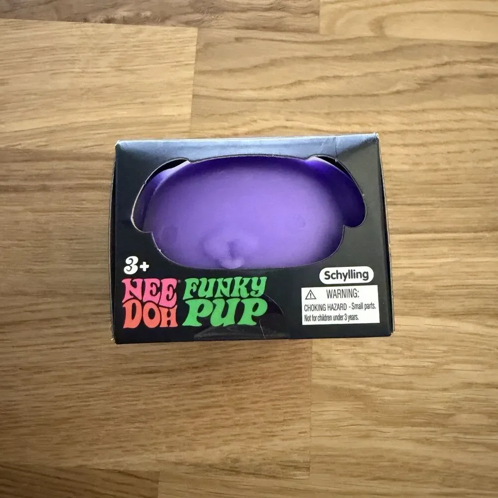 Needoh Funky Pup Purple Color Genuine Original Squishy Fidget Toy Sealed New